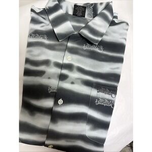 SouthPole Shirt Grays Short Sleeve Button Down Smoky Logo Collar Southpole Tags